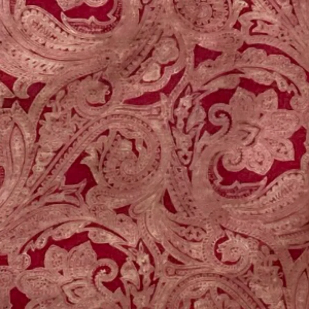 Chanel Vintage Red Silk Scarf 34” by 34” - Picture 3 of 6
